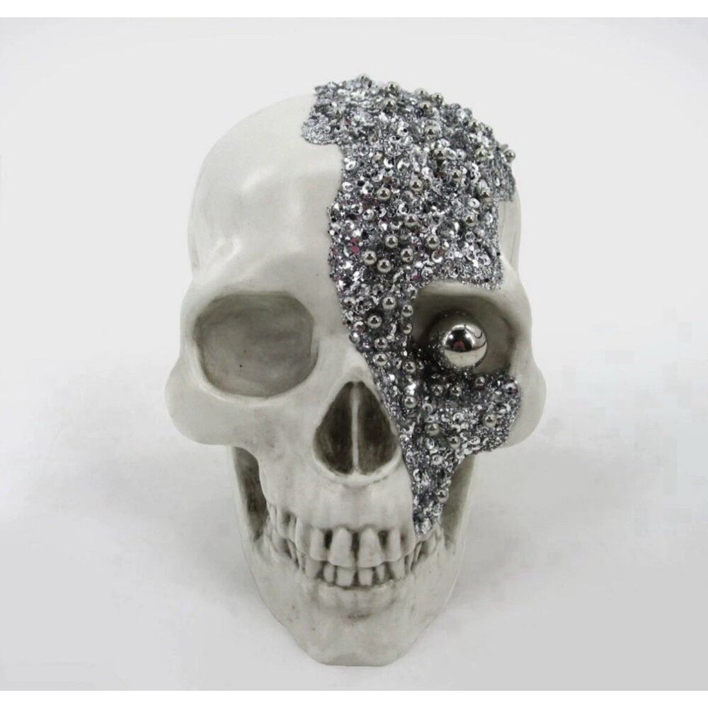Target Halloween Decorative Skull - White/Silver New